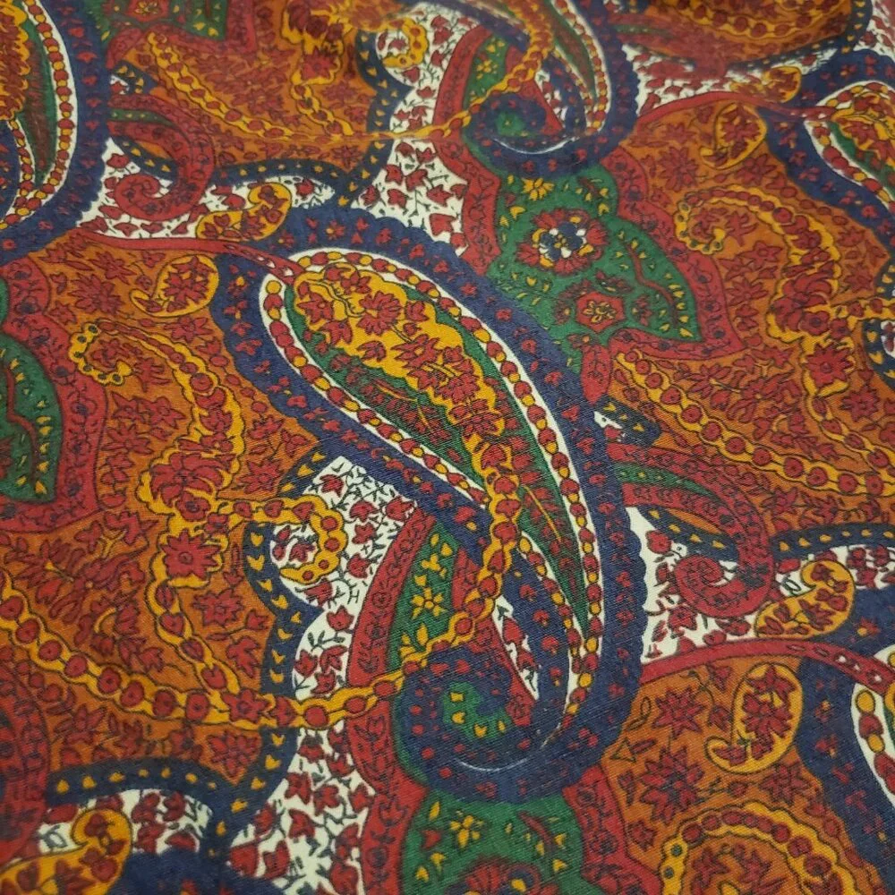 Vintage GAP Paisley Parachute Pants Women's 3/4 Retro Made in Hong Kong 80s 90s - Picture 3 of 9